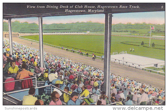 Maryland Hagerstown Horse Racing Hagerstown Race Track View From Dining Deck Of Club House - Hagerstown