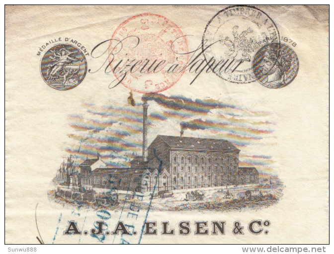 A J A Elsen Anvers - Rizerie à Vapeur 1880 (lettre De Change ?) - 1800 – 1899
