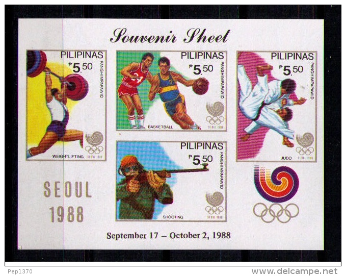 FILIPINAS 1988 - JUEGOS OLIMPICOS DE SEUL ´88 - YVERT BLOCK Nº 29 - Zomer 1988: Seoel