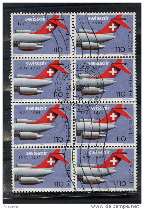 SCHWEIZ, SUISSE, 1981,  50 JAHRE SWISSAIR - Gebruikt