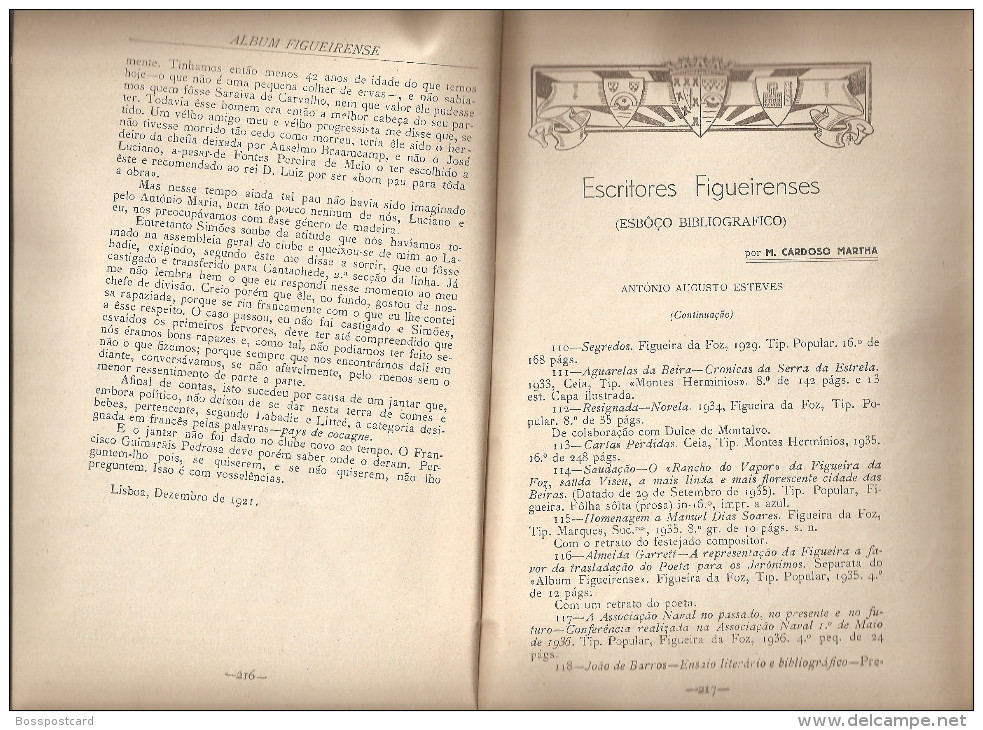 Figueira da Foz - Album Figueirense, Ano III, Nº 7-8, Maio-Junho de 1937. Coimbra. Santo António. Pádua. Padova.