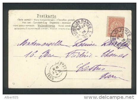 Timbre Tunisien Avec Oblitération Française Baume-les Dames 1905 - Tunisia