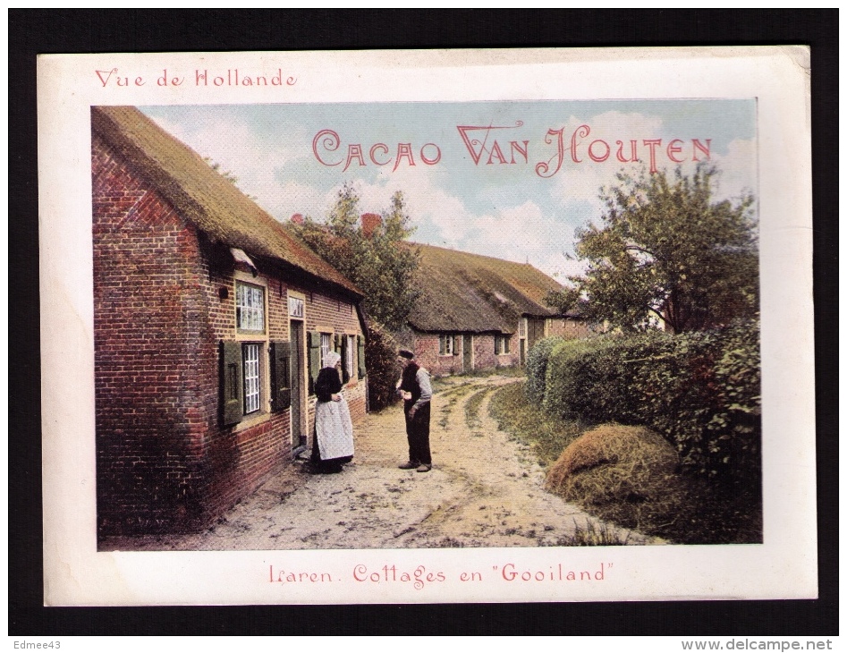 Grande Chromo-photo Cacao Van Houten, Série « Vue De Hollande », Gooiland, Cottages - Van Houten