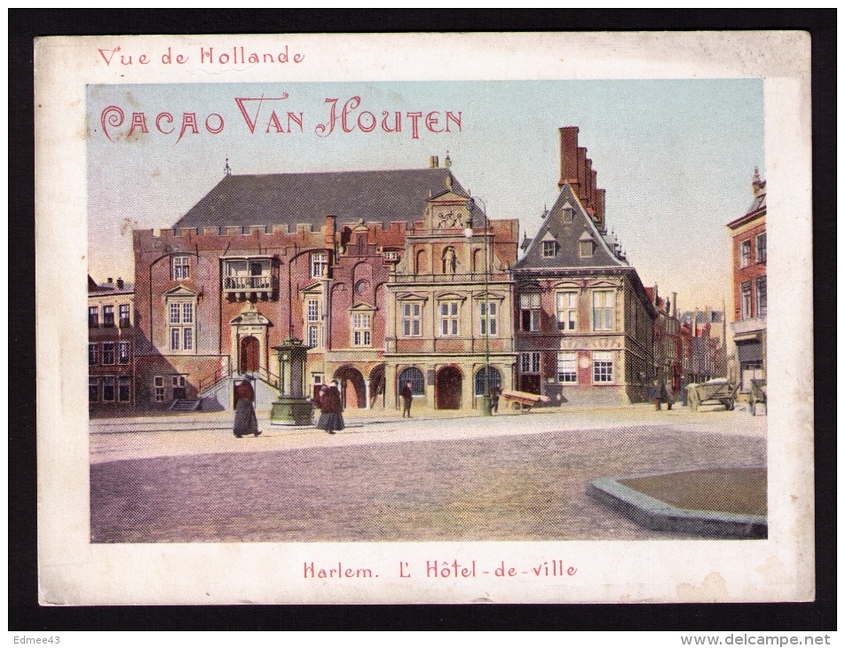 Grande Chromo-photo Cacao Van Houten, Série « Vue De Hollande », Harlem, Hôtel De Ville - Van Houten