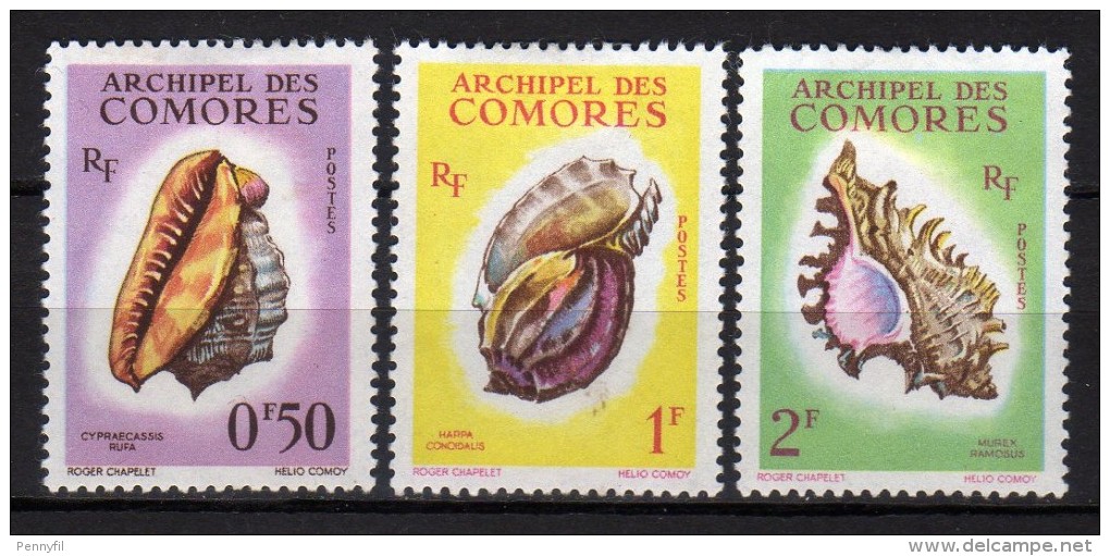 COMORES - 1962 Scott# 48+49+50 * - Unused Stamps