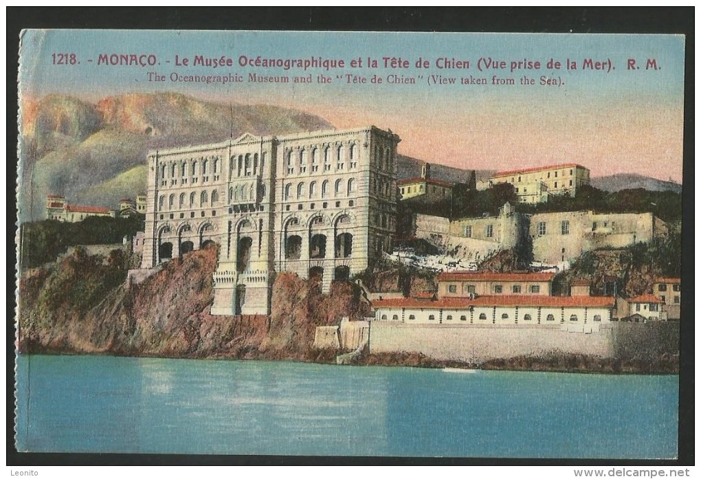 MONACO La Musée Océanographique Et La Tête De ChienMonaco-Condamine 1934 - Oceanografisch Museum