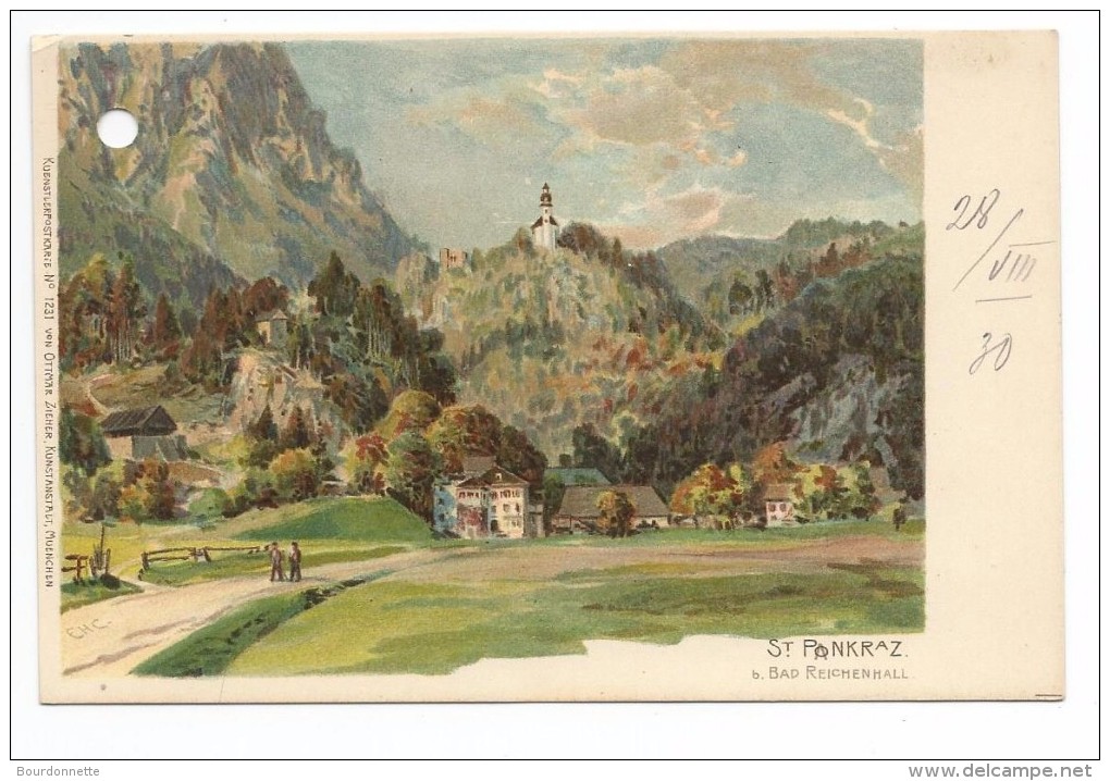 Saint  PANKRAZ Reichenhall-Lithographie - Berchtesgaden