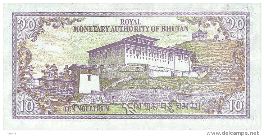 BHUTAN 10 NGULTRUM 2000 PICK 22 UNC - Bhoutan