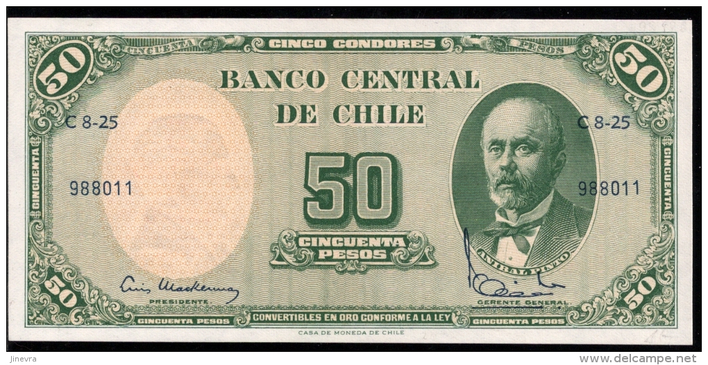 CHILE 5 CENTESIMOS 1960/61 PICK 126b UNC - Chile