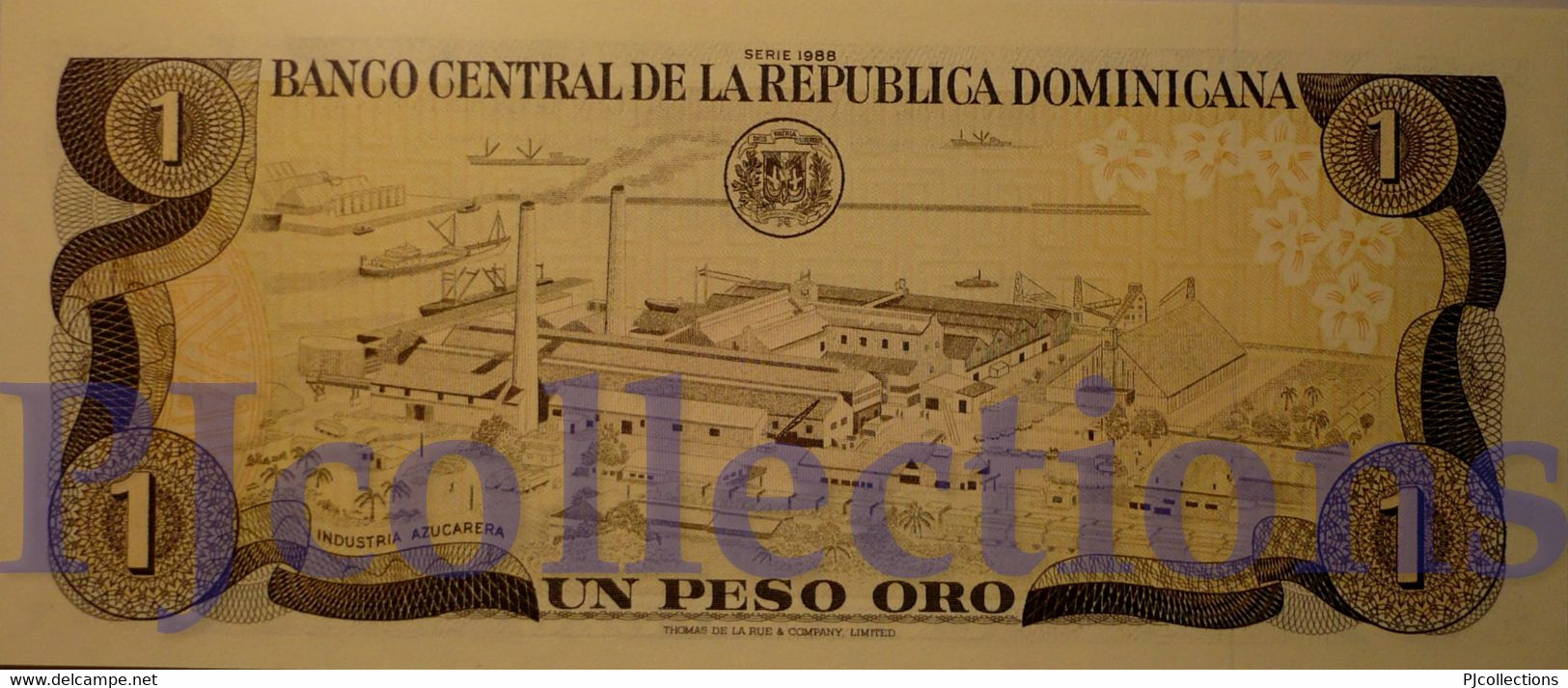 DOMINICAN REPUBLIC 1 PESO ORO 1988 PICK 126c UNC - Dominicaine