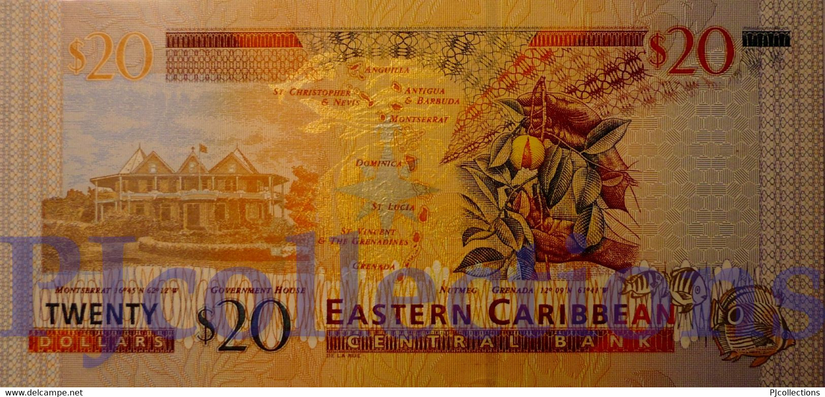 EAST CARIBBEAN 20 DOLLARS 2003 PICK 44v UNC - East Carribeans