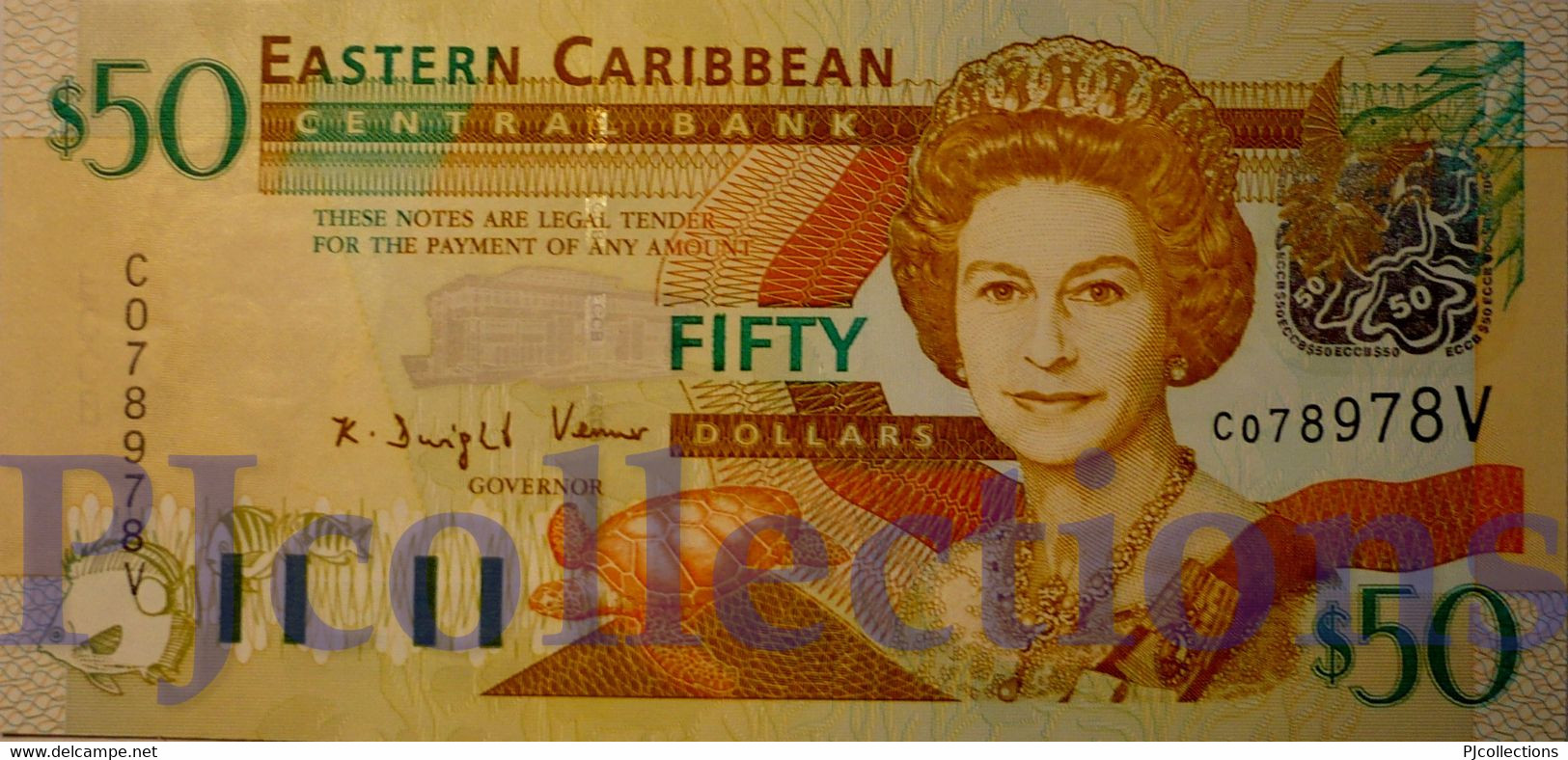 EAST CARIBBEAN 50 DOLLARS 2003 PICK 45v UNC - Caribes Orientales