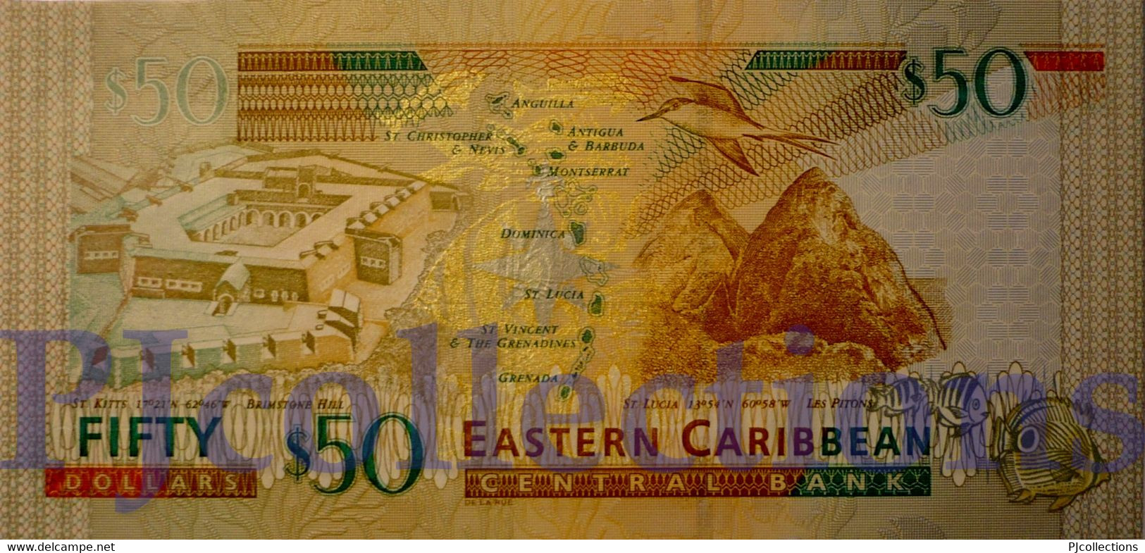 EAST CARIBBEAN 50 DOLLARS 2003 PICK 45v UNC - Caribes Orientales