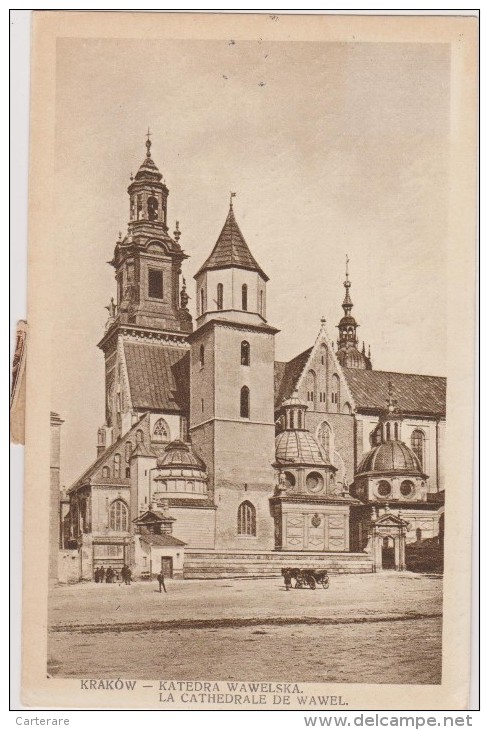 POLOGNE,POLSKA,POCZTA,CRA COVIE,KRAKOW,KRAKAU,KATED RA WAWELSKA,cathedrale,cathe Dral,BASILIQUE,BASILICA,c Onstruit En 1 - Pologne