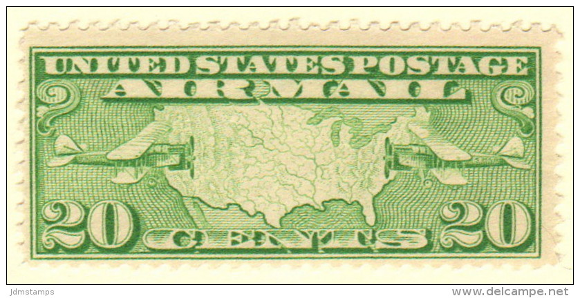 USA SC #C9 MNH  1927 Map, Mail Planes, CV $12.50 - 1b. 1918-1940 Unused