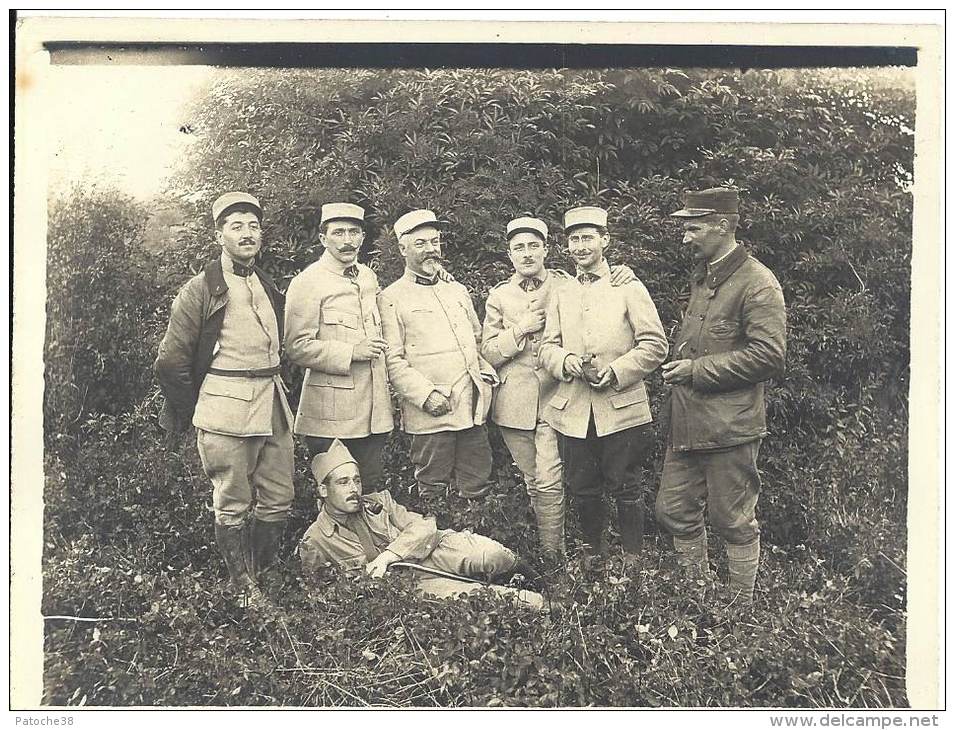 E2 Photo Guerre 1914-18 - Groupe D'officierss Français Du 1er Régiment De Génie - Aérostiers Versailles - War, Military