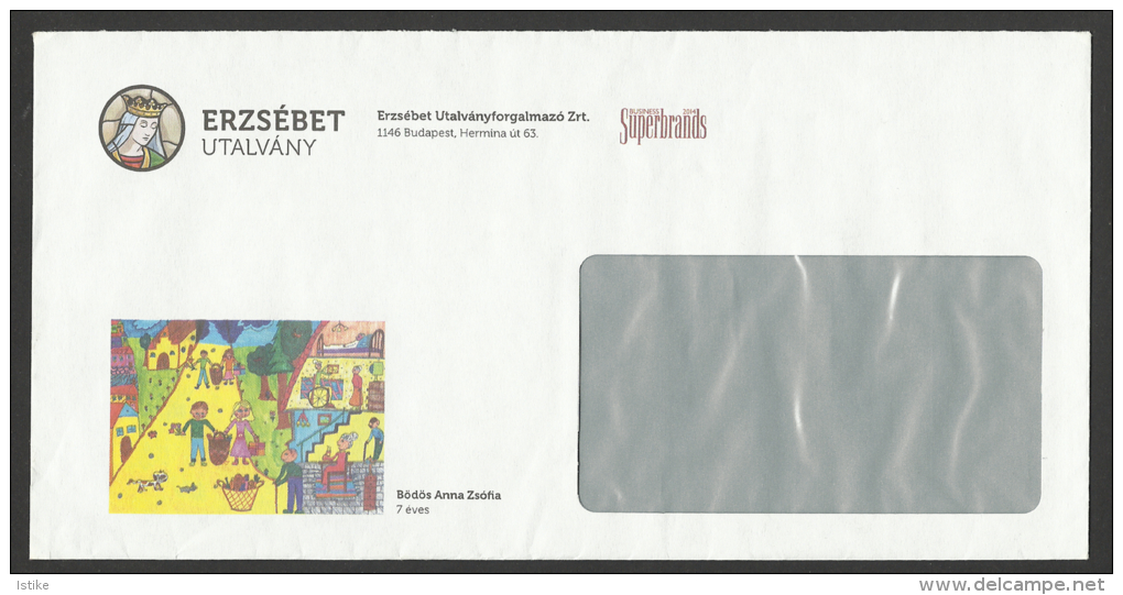 Hungary , Erzsébet Coupon´s  Cover With Child Painting, 2014, Nr 1. - Brieven En Documenten