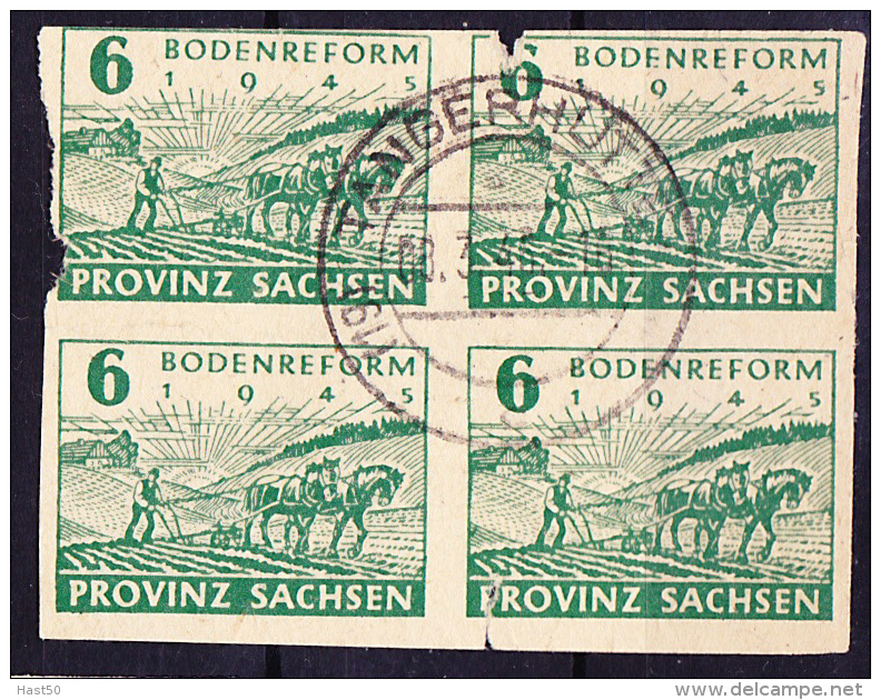 SBZ - Sachsen Bodenreform/land Reform/réforme Agraire  1945 - Gest. Used Obl. - Usados