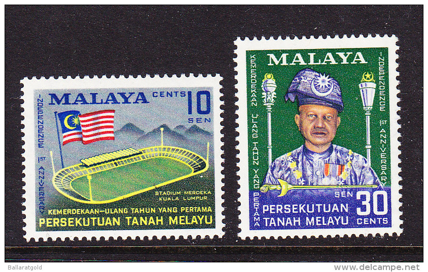 Malaysia 1958 Independence Set Mint - Malaysia (1964-...)