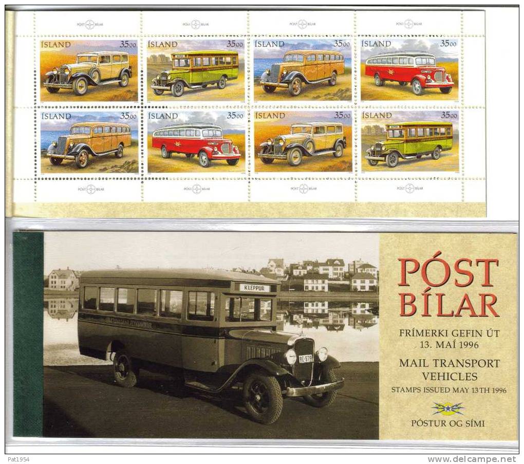 Islande 1996 Carnet C803 Voitures Postales - Carnets