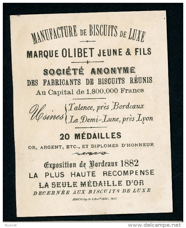 Biscuits Olibet, Chromo Musées De Paris En Miniature, Thème Histoire Luxembourg, Henri III Et Le Duc De Guise à Blois - Other & Unclassified