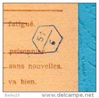 Carte Postale IRIS Sans Valeur Brun Zone Occupée Vers Zone Libre Cachet Controle - Cartes Postales Types Et TSC (avant 1995)