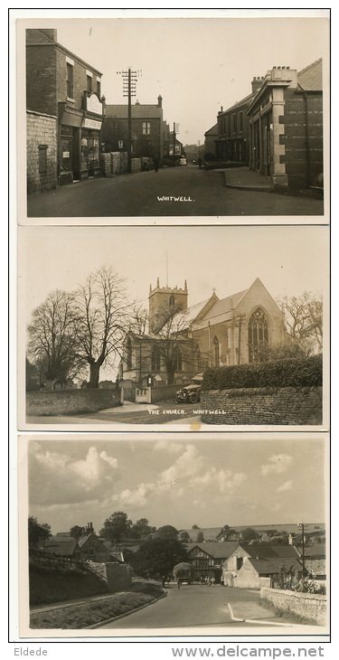 3 Real Photo Whitwell Main Street , Church, The Butcher's Arms Ann Inn - Rutland