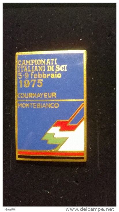 Spilla - CAMPIONATI ITALIANI DI SCI 5-9 Febbraio 1975 (Courmayeur Montebianco) -P101 - Sport Invernali