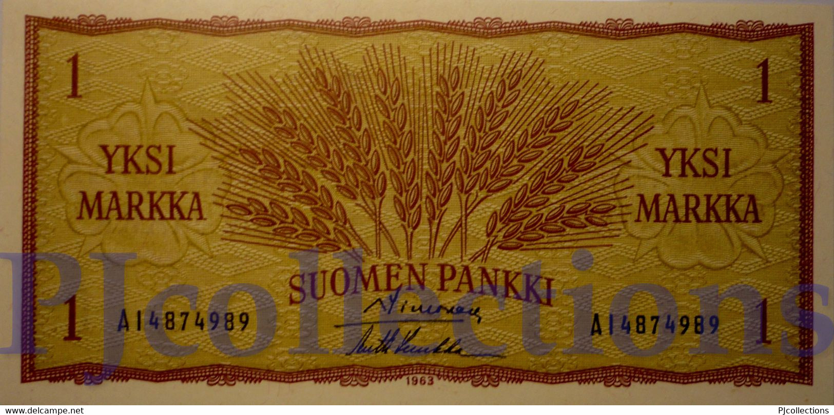 FINLAND 1 MARKKA 1963 PICK 98 UNC - Finland