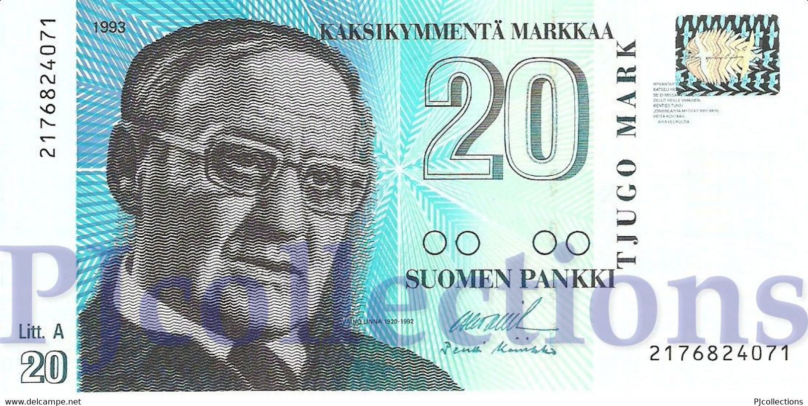 FINLAND 20 MARKKAA 1993 PICK 123 UNC - Finland