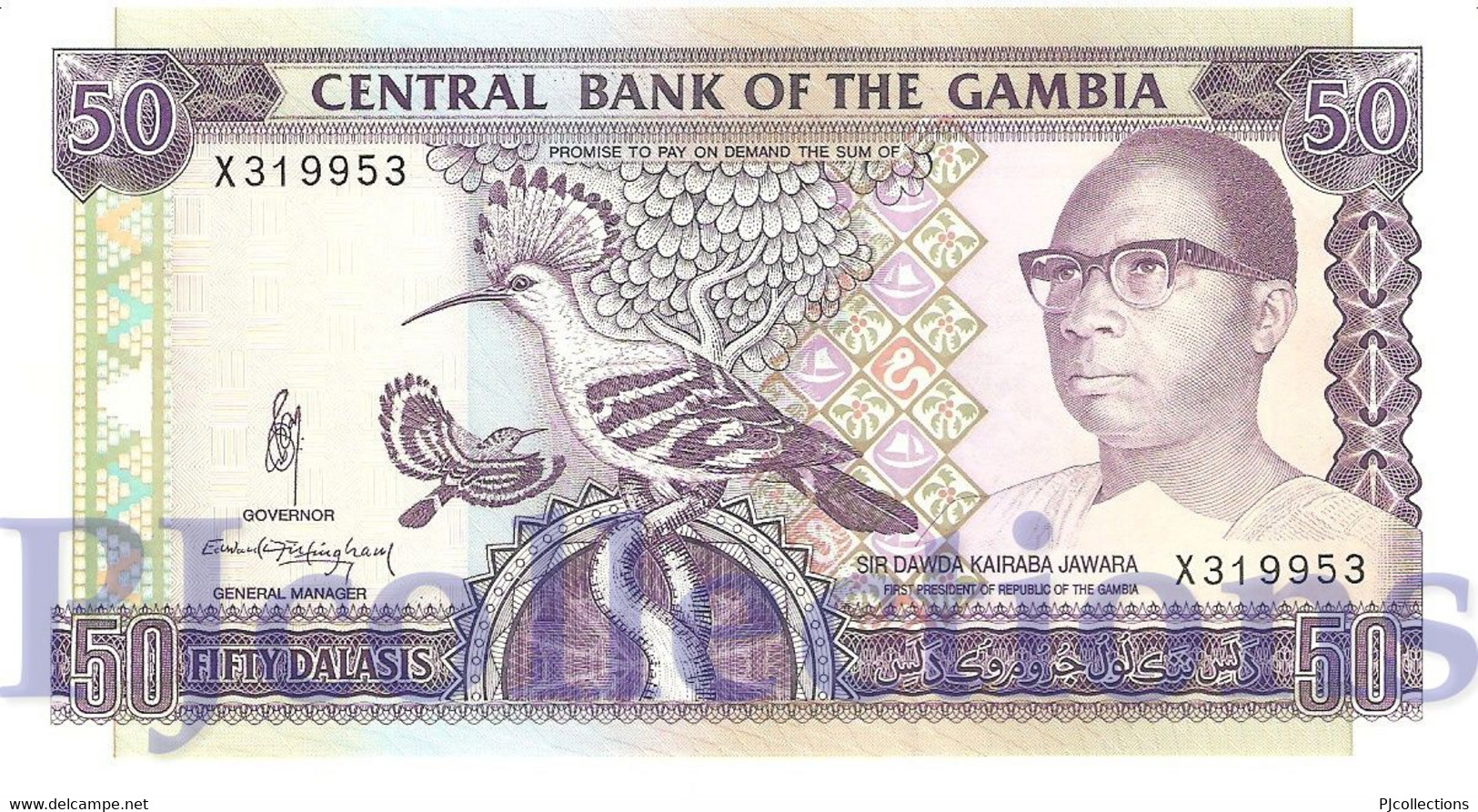 GAMBIA 50 DALASIS 1989 PICK 15a UNC - Gambia