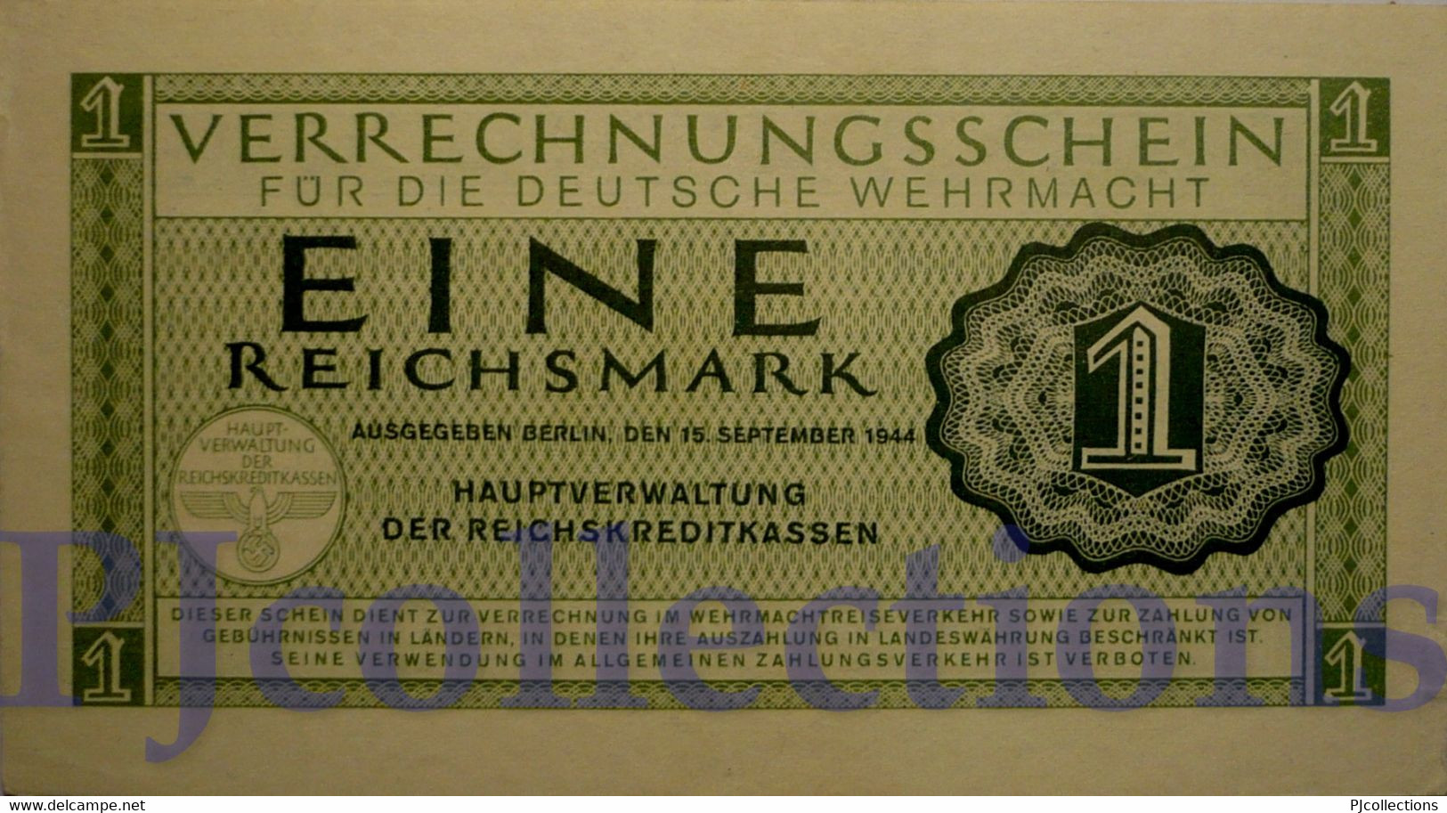 GERMANY 1 REICHMARK 1944 PICK M38 AUNC - Altri & Non Classificati