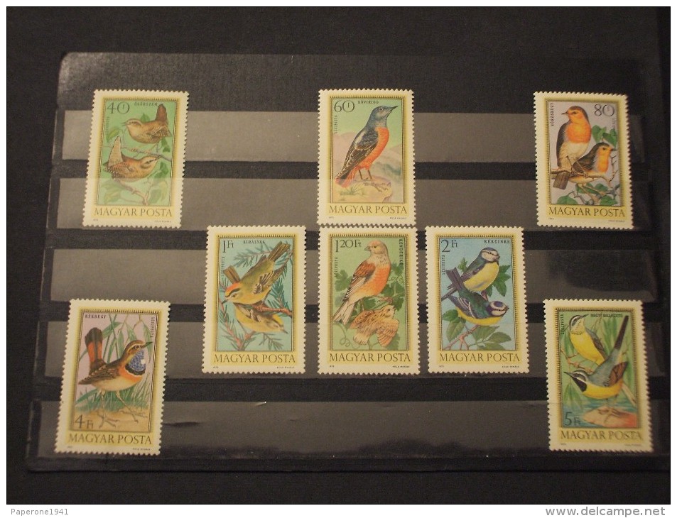 UNGHERIA - P.A. 1973 FAUNA AVICOLA 8 Valori - NUOVI(++) - Unused Stamps