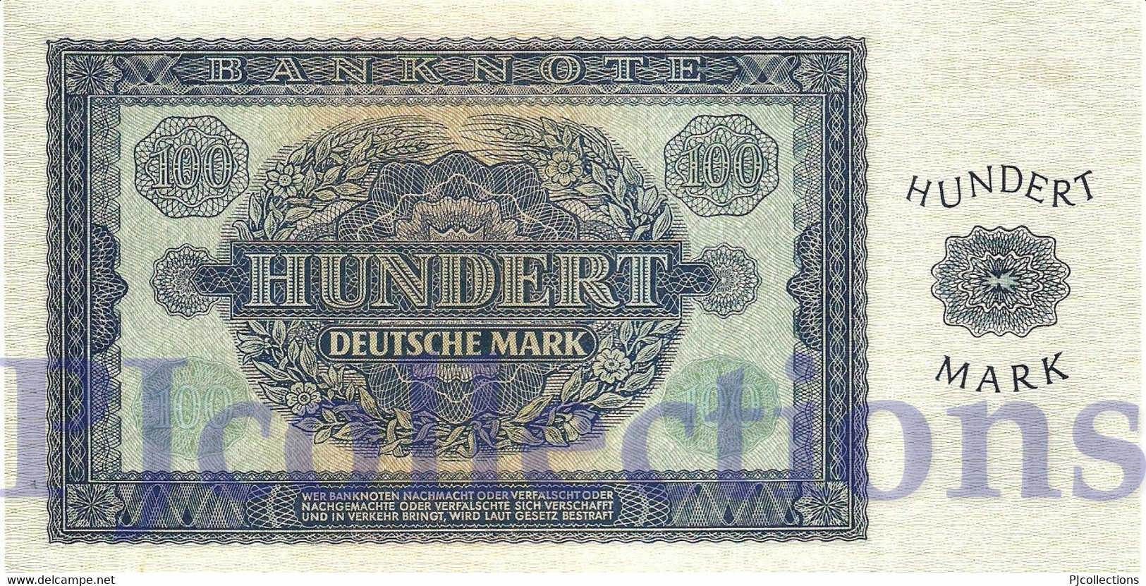 GERMANY DEMOCRATIC REPUBLIC 100 MARK 1948 PICK 15a AUNC - 100 Mark