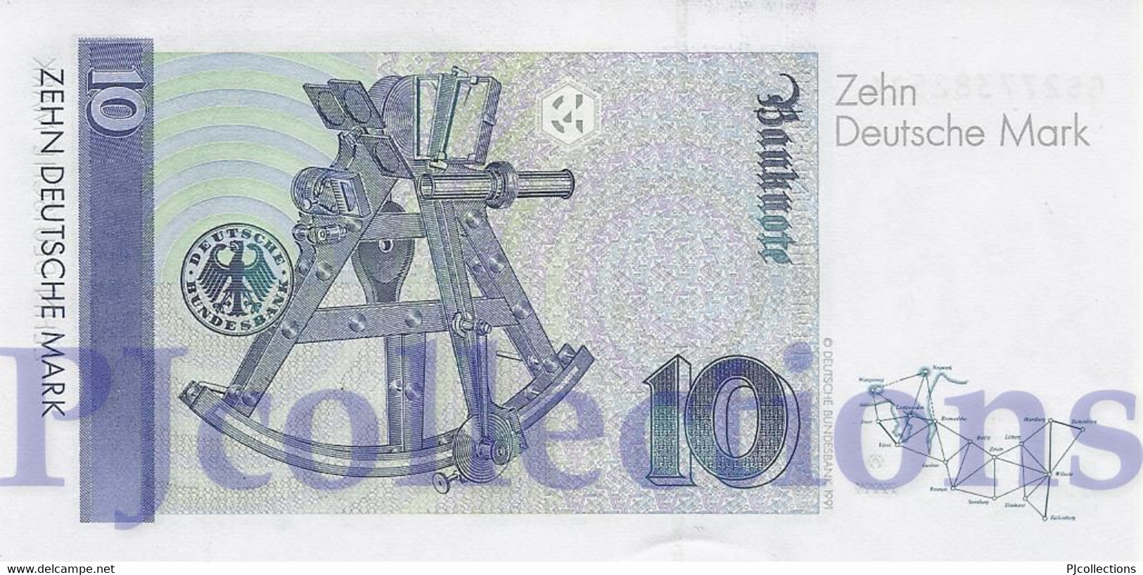 GERMANY FEDERAL REPUBLIC 10 DEUTSCHEMARK 1999 PICK 38d UNC - 10 Deutsche Mark