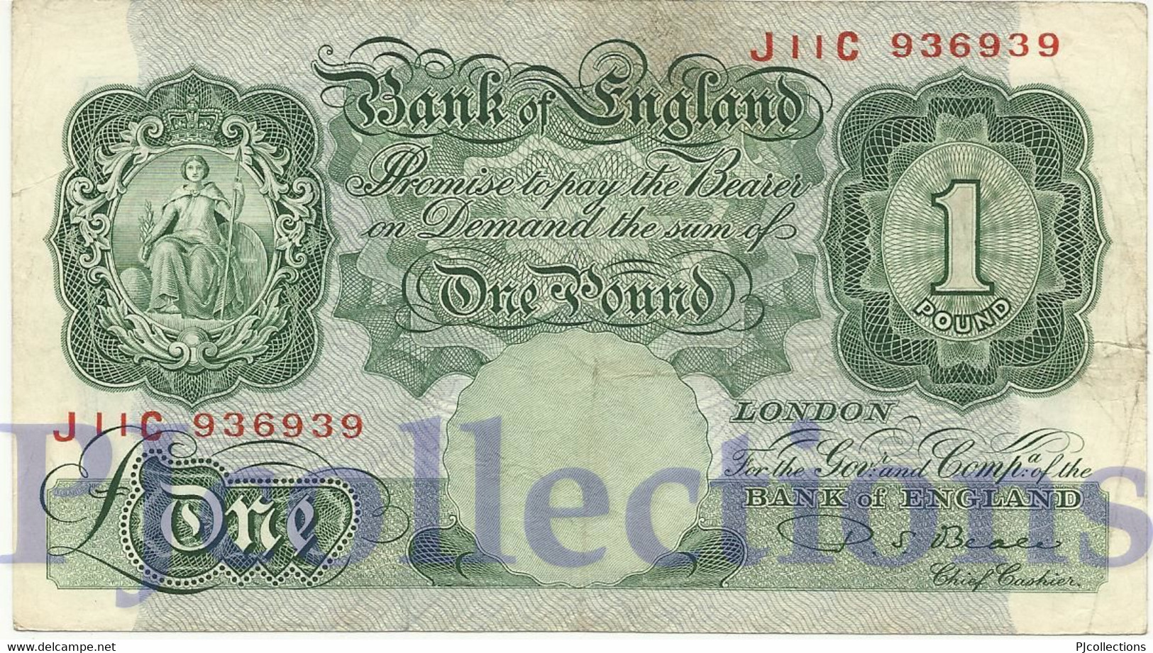 GREAT BRITAIN 1 POUND 1949 PICK 369b XF - 1 Pound