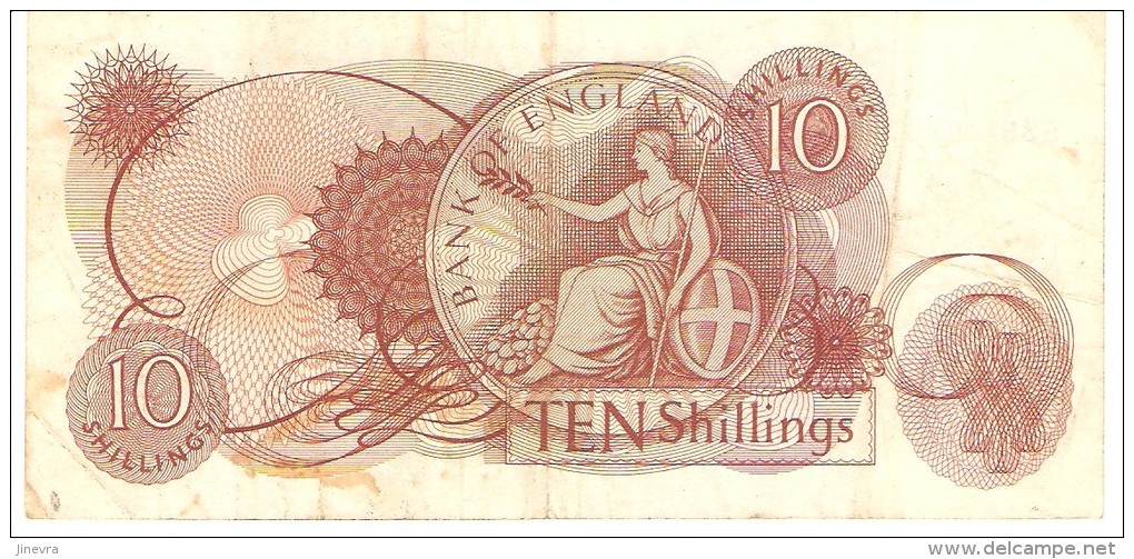 GREAT BRITAIN 10 SHILLINGS 1960 PICK 373a VF - 10 Shillings