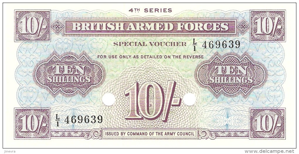 GREAT BRITAIN 10 SHILLINGS ND PICK M35b UNC - Autorità Militare Britannica