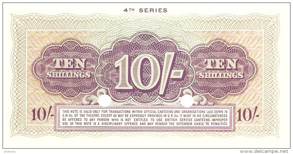 GREAT BRITAIN 10 SHILLINGS ND PICK M35b UNC - Autorità Militare Britannica