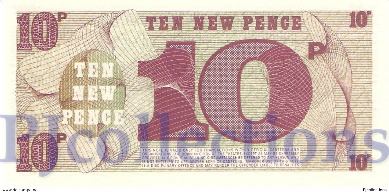 GREAT BRITAIN 10 NEW PENCE 1972 PICK M48 UNC - British Military Authority