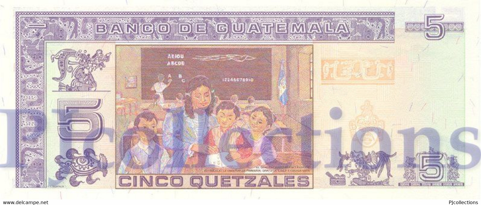 GUATEMALA 5 QUETZALES 2003 PICK 106a UNC - Guatemala