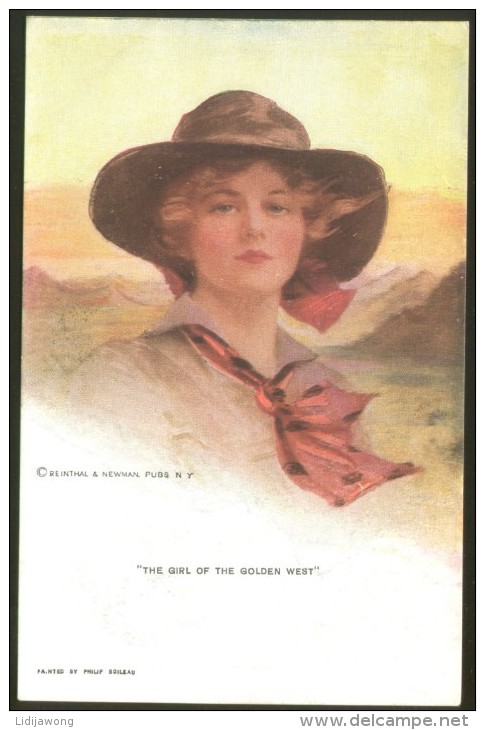 PHILIP BOILEAU "THE GIRL OF THE GOLDEN WEST" OLD POSTCARD - Boileau, Philip