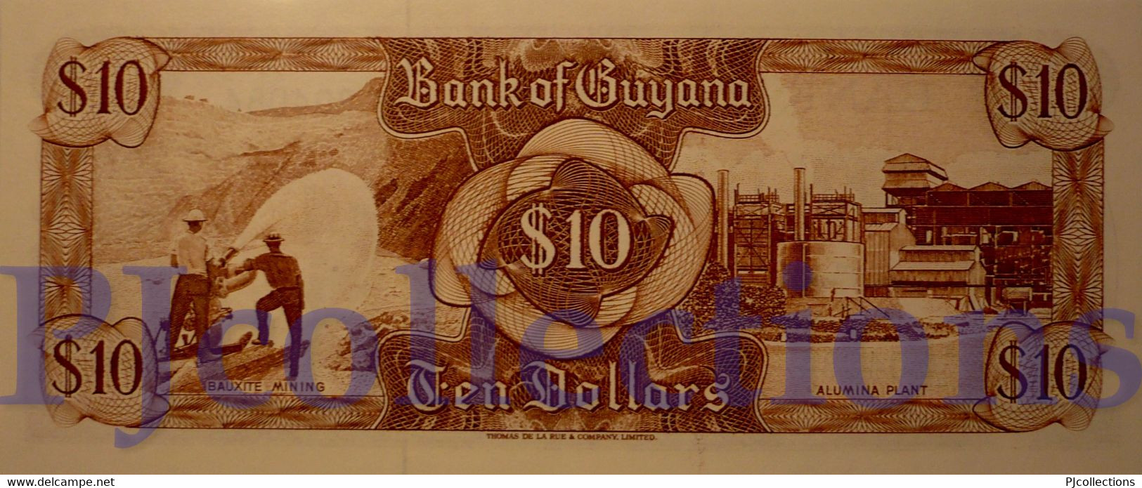 GUYANA 10 DOLLARS 1992 PICK 23f UNC - Guyana