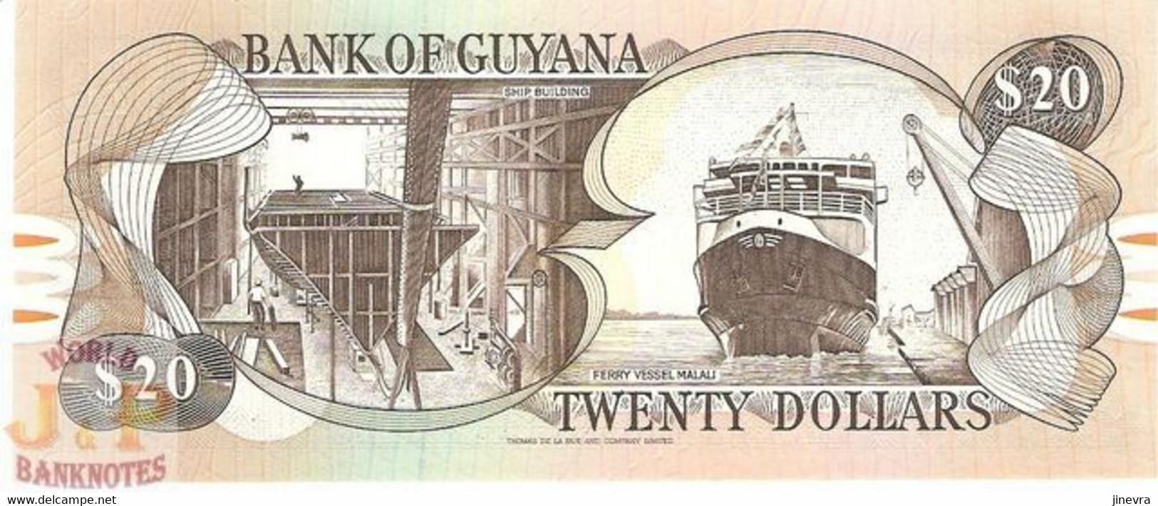 GUYANA 20 DOLLARS 1996 PICK 30 UNC - Guyana