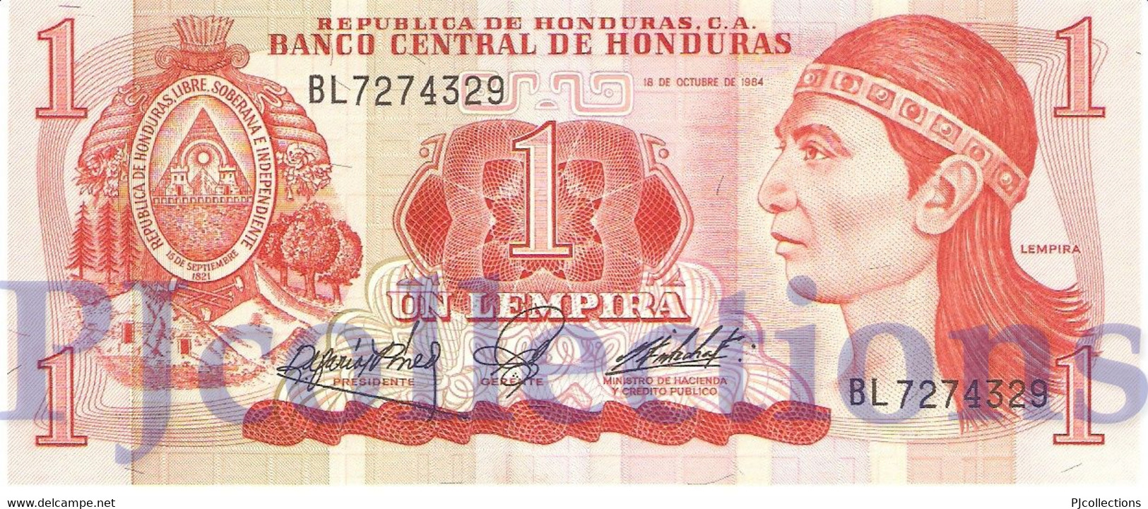 HONDURAS 1 LEMPIRA 1984 PICK 68b UNC - Honduras