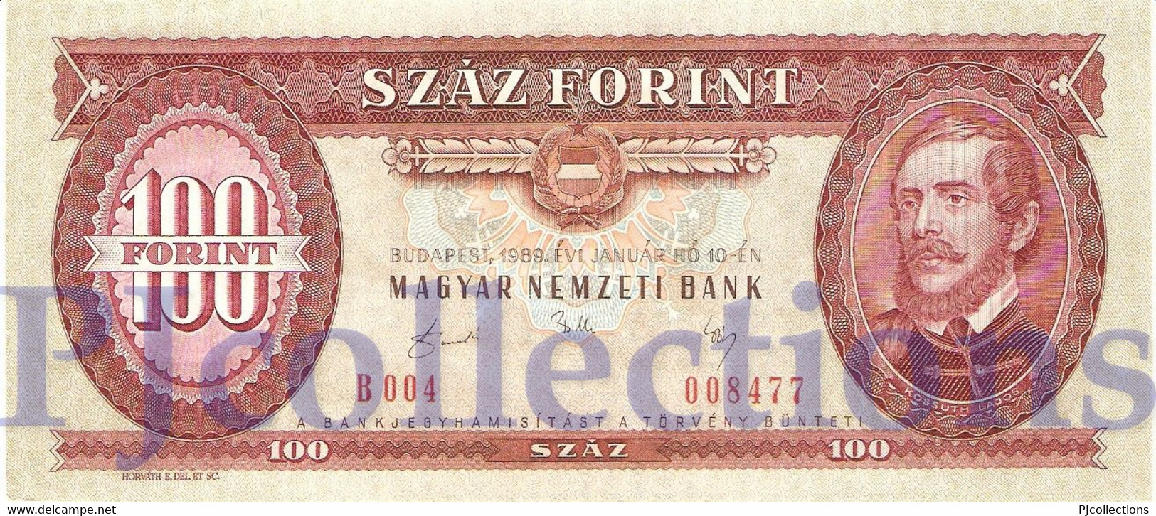 HUNGARY 100 FORINT 1989 PICK 171h AU - Ungarn