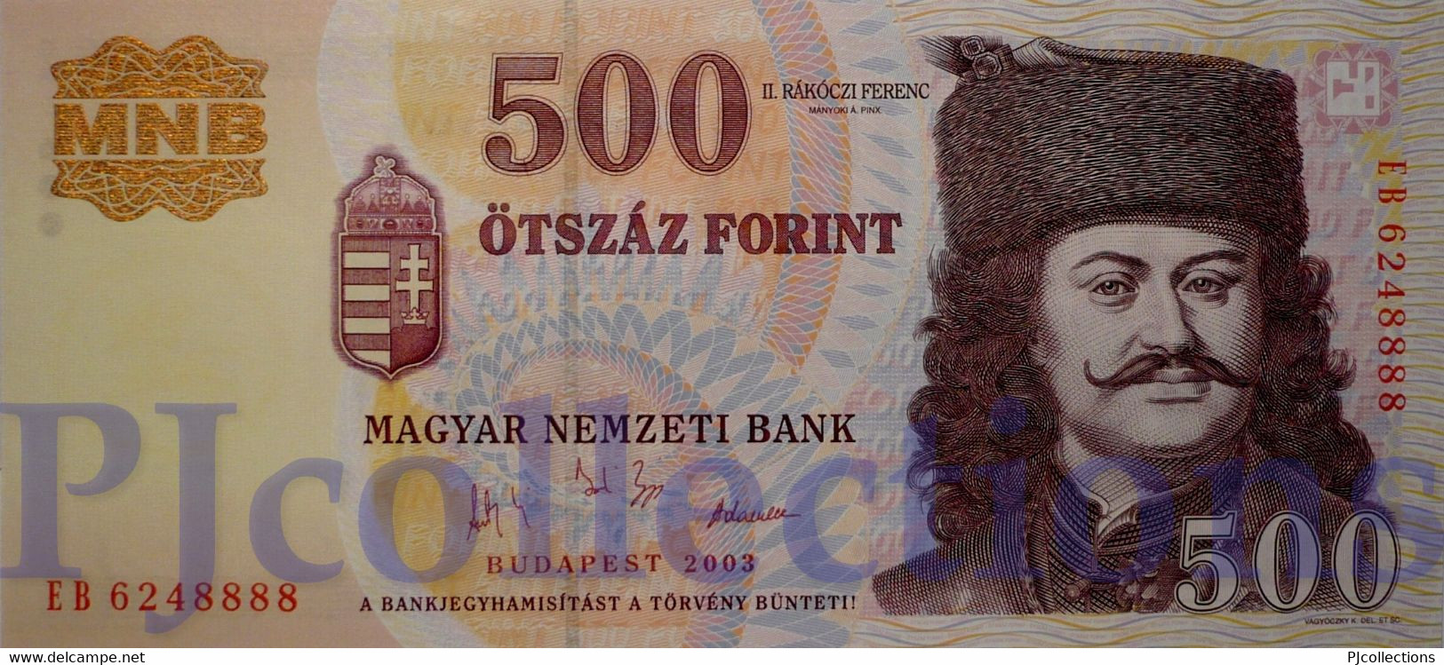 HUNGARY 500 FORINT 2003 PICK 188c UNC - Ungarn