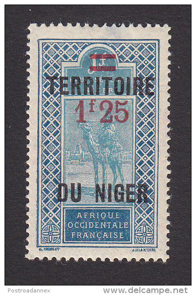 Niger, Scott #28, Mint Hinged, Camel And Rider Surcharged, Issued 1926 - Unused Stamps