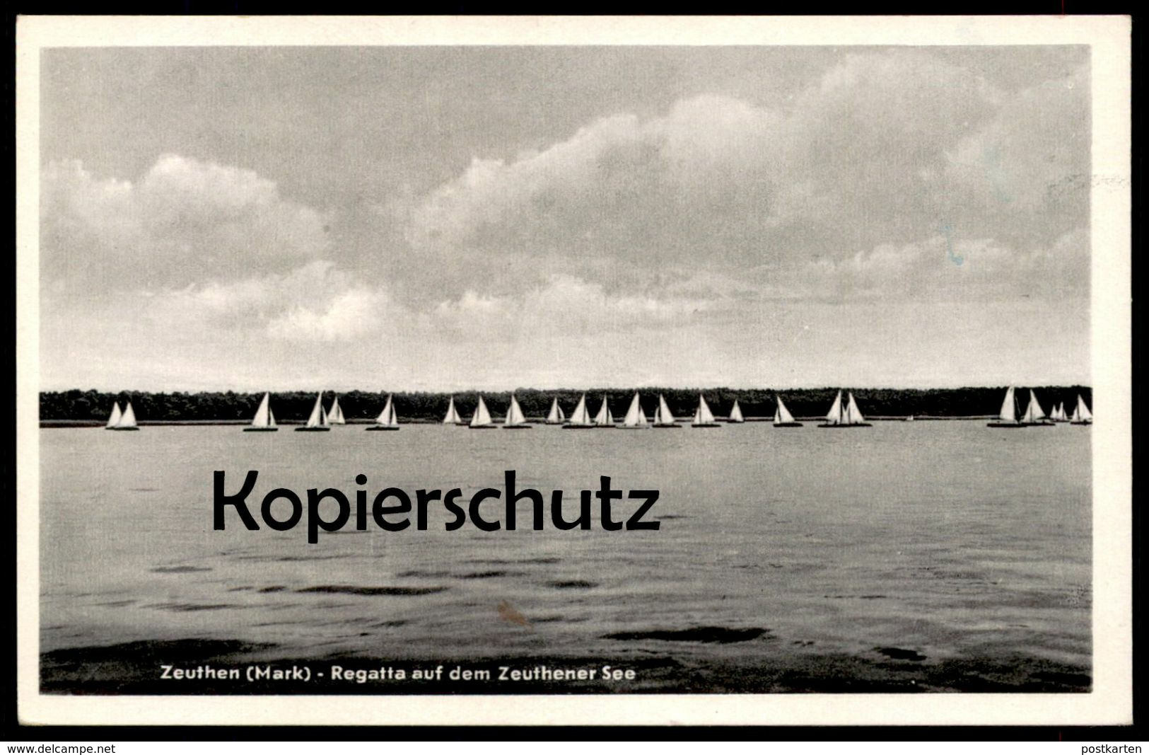 ALTE POSTKARTE ZEUTHEN MARK BRANDENBURG REGATTA AUF DEM ZEUTHENER SEE Régate Sailing Rennen Cpa Postcard Ansichtskarte - Zeuthen