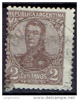 ARGENTINA #  STAMPS FROM YEAR 1908  STANLEY GIBBONS 293B - Oblitérés